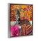 Stupell Industries Zebra Bath with Colorful Towel Floating Frame, design by Momart
